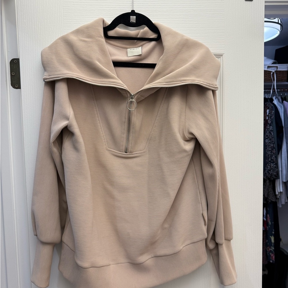 Varley Cream Quarter-Zip Sweatshirt
